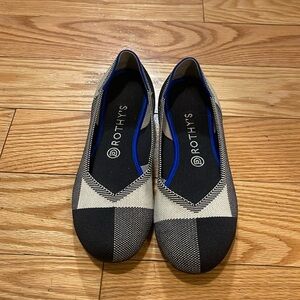 Rothys The Flat - Captoe Black W10